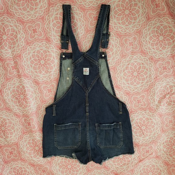 Union Bay Bib Overalls Shorts Sz Small - Picture 4 of 6